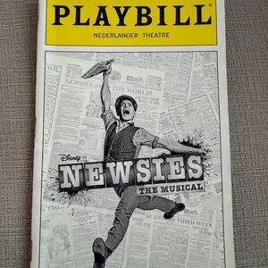 Newsies The Musical NYC Broadway Playbill Corey Cott